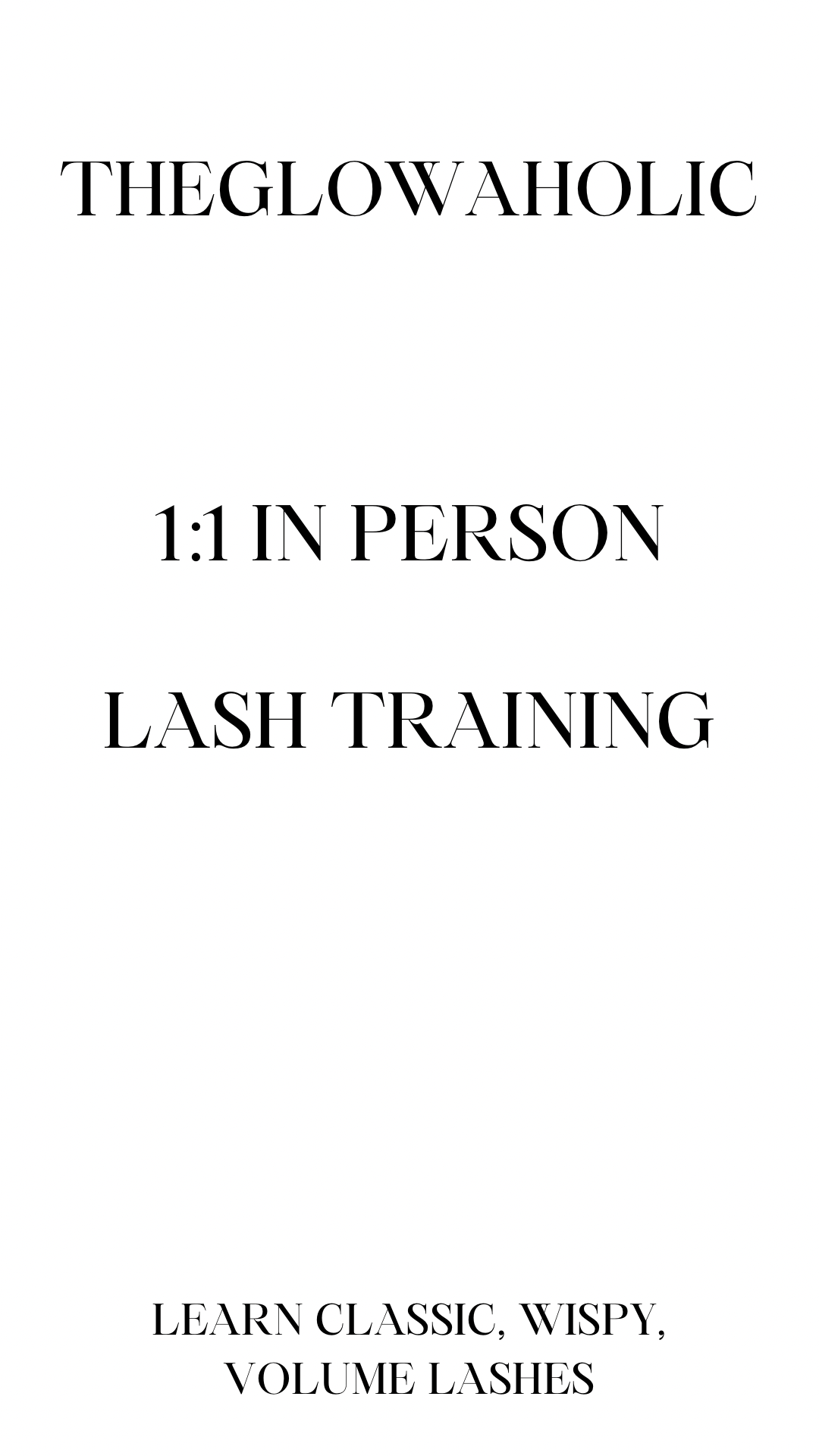 1-1 IN- PERSON BEGINNER LASH TRAINING