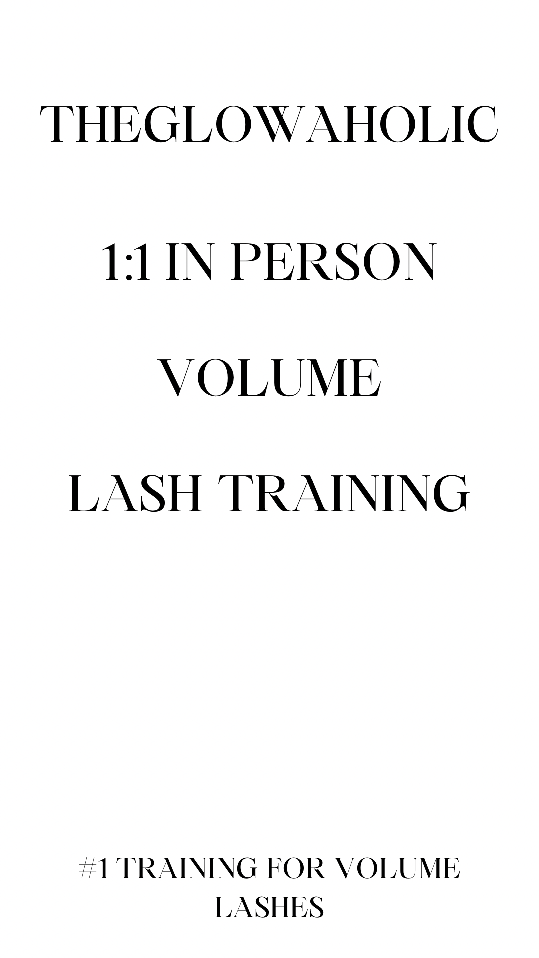 1:1 IN PERSON VOLUME LASH TRAINING REFRESHER