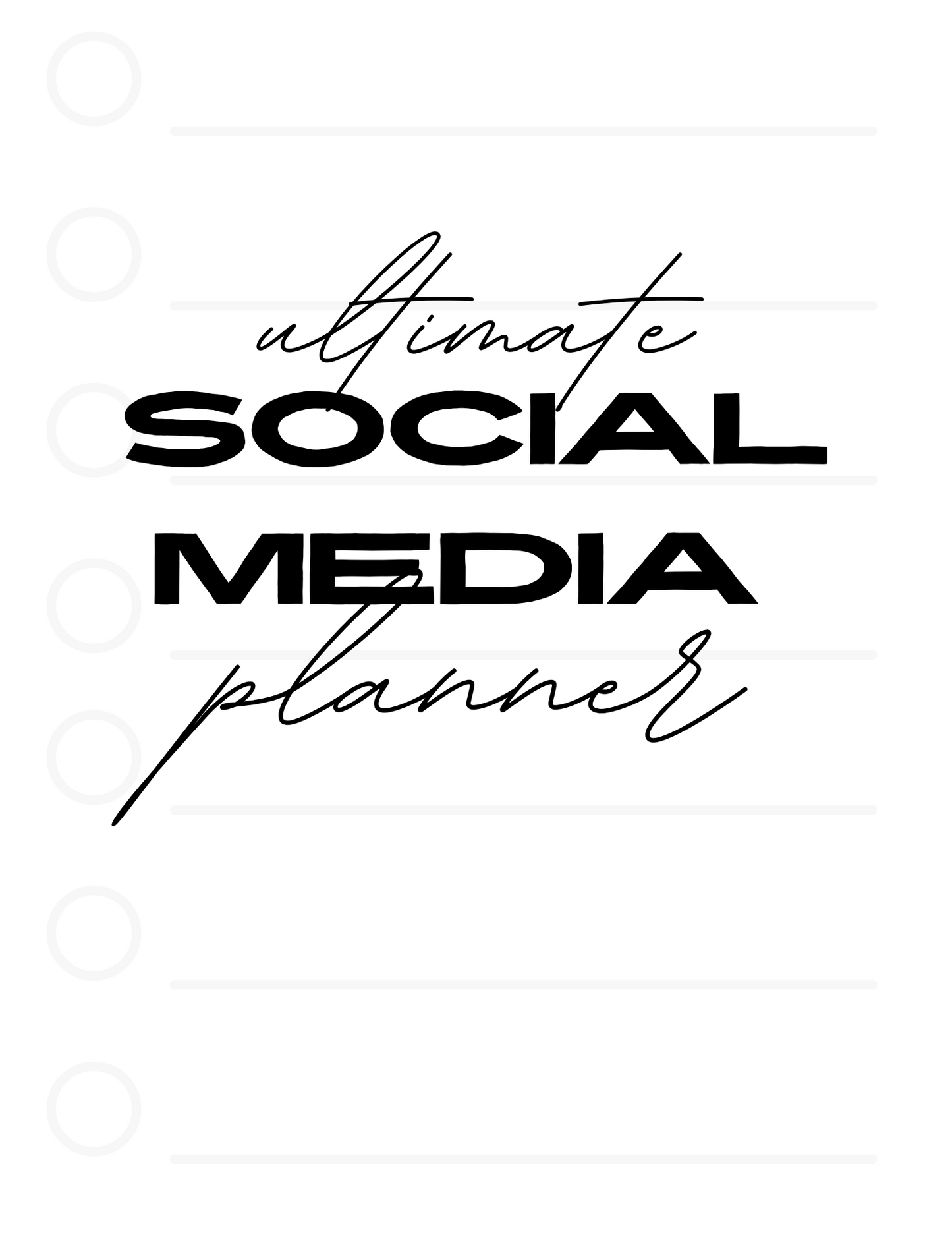 ULTIMATE SOCIAL MEDIA PLANNER ( WITH RESELL RIGHTS)